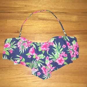 Flowery bikini top